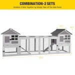 Outdoor Rabbit Hutch with Run, Guinea Pig House