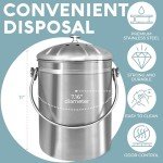 EPICA Stainless Steel Kitchen Composter | 1.3 Gallon