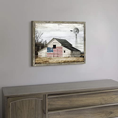 Rustic Barn Flag Wall Art: Farmhouse Decor