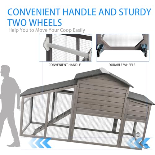 Wooden Hen House for 2-3 Chickens - Indoor/Outdoor