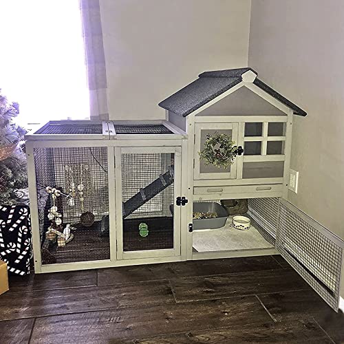 Outdoor Rabbit Hutch with Run, Guinea Pig House