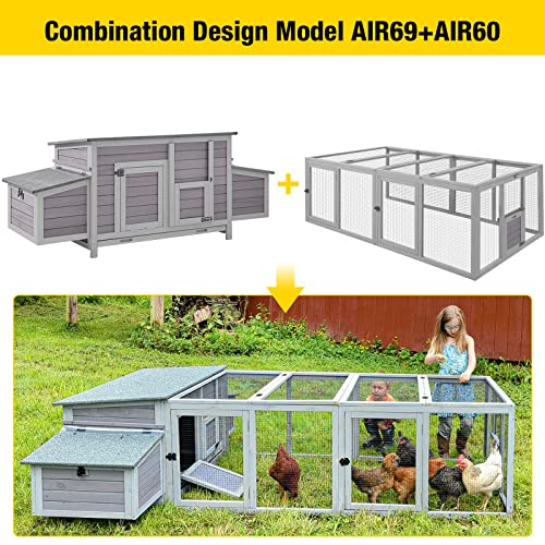 Large Outdoor Chicken Coop with Two Nesting Boxes