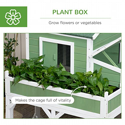 PawHut Small Chicken Coop - 49" Green Cage