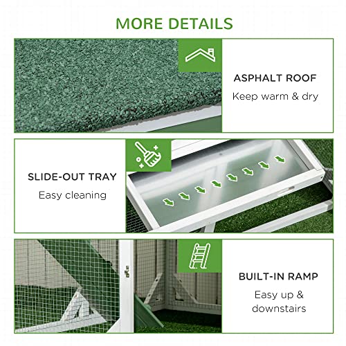 PawHut Small Chicken Coop - 49" Green Cage