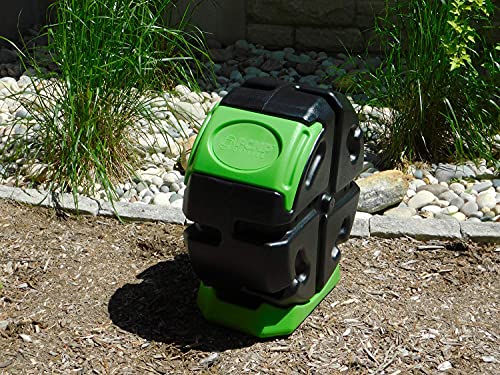 Outdoor 19-Gallon Rolling Tumbling Composter - Rotating Garden Bin