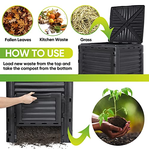 Large BPA-Free Compost Bin for Homesteading