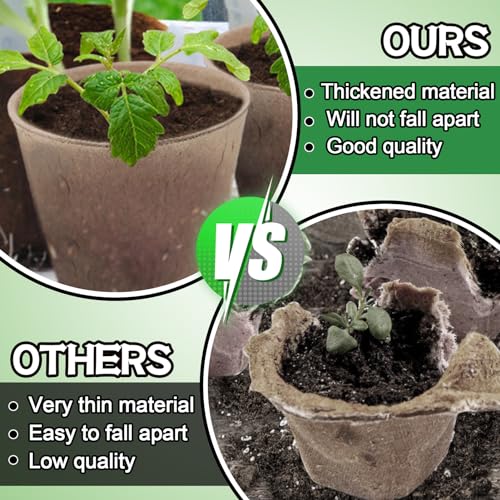 Biodegradable Peat Pots with Plant Markers - Homesteading