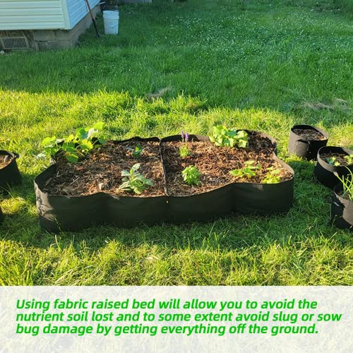 Fabric Raised Garden Bed, 128 Gallon 8 Grids