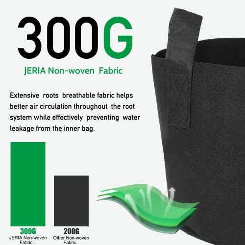 12-Pack JERIA Aeration Grow Bags with Plant Labels