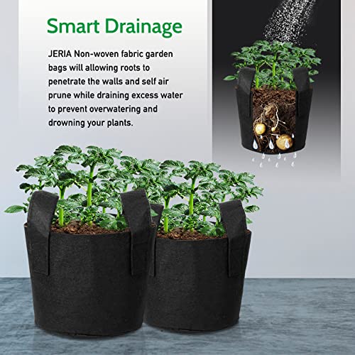 12-Pack JERIA Aeration Grow Bags with Plant Labels