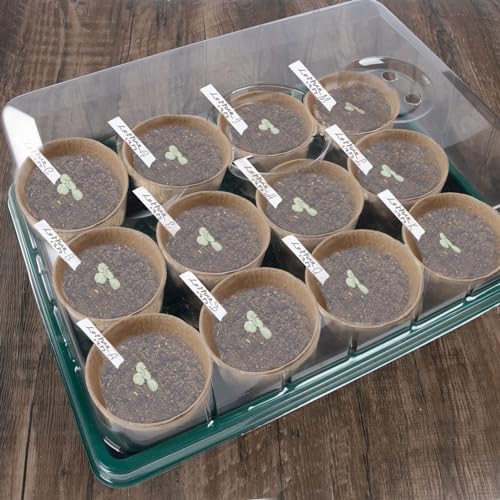 Biodegradable Peat Pots with Plant Markers - Homesteading