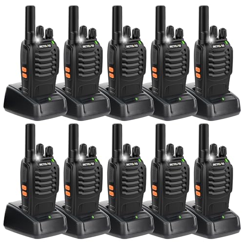 10 Pack Retevis H-777 Long Range Walkie Talkies