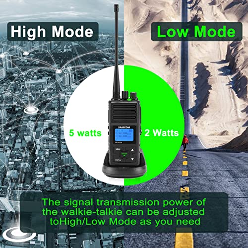 SAMCOM Long Range Walkie Talkies with Earpieces, 3 Packs