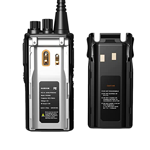 SAMCOM Long Range Walkie Talkies with Earpieces, 3 Packs