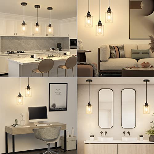 Adjustable Black Pendant Lighting for Homesteading Spaces