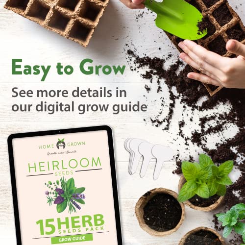 15 Heirloom Culinary Herb Seeds with High Germination