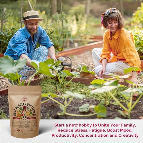 55-Seed Homesteader's Variety Pack: Non-GMO Heirloom Fruits & Vegetables