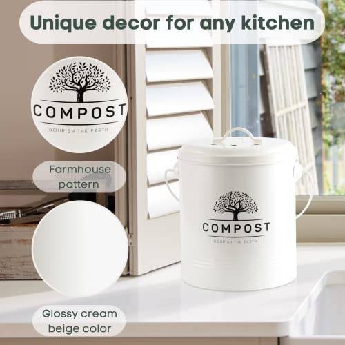 1.3 Gallon Countertop Kitchen Compost Bin