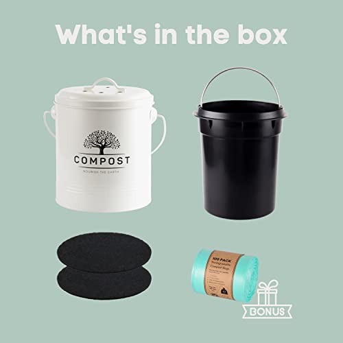 1.3 Gallon Countertop Kitchen Compost Bin