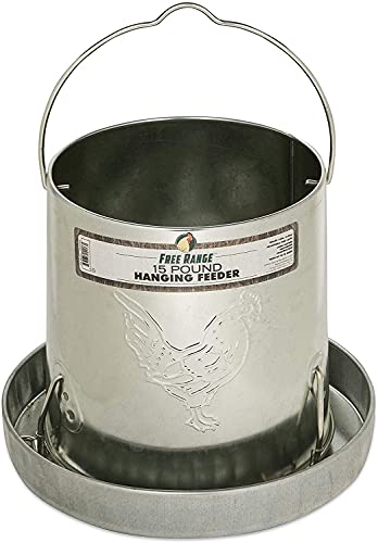 Galvanized Hanging Poultry Feeder, 15 lbs by Harris Farms