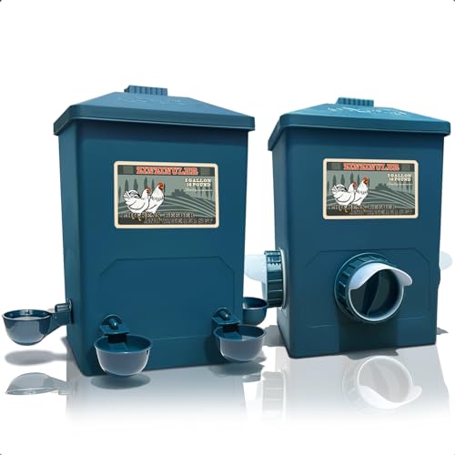 Automatic Chicken Feeder & Waterer Set - Homestead Essential