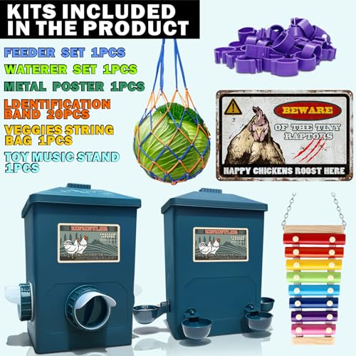 Automatic Chicken Feeder & Waterer Set - Homestead Essential