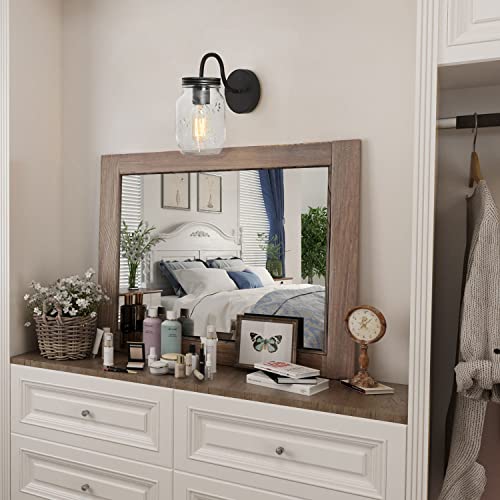 Farmhouse Rustic Mason Jar Wall Sconce - A02979