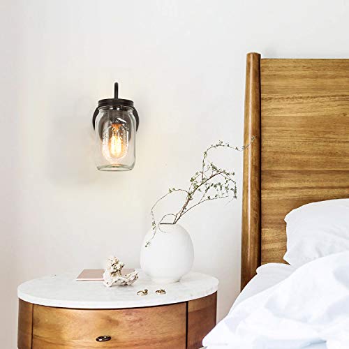 Farmhouse Rustic Mason Jar Wall Sconce - A02979