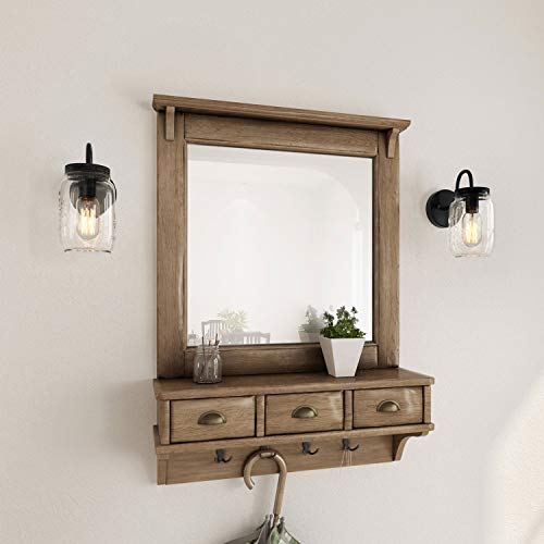 Farmhouse Rustic Mason Jar Wall Sconce - A02979