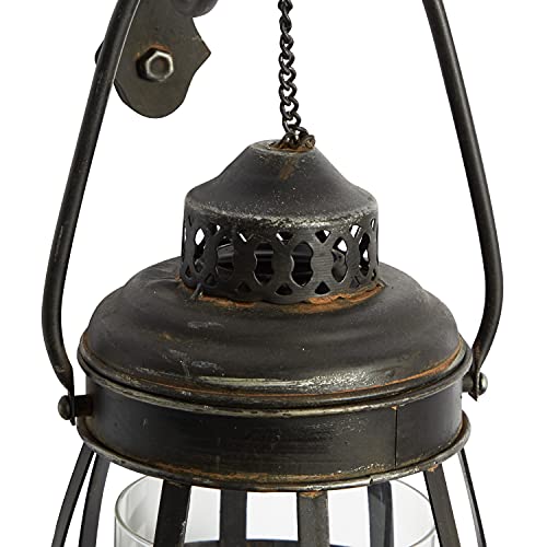 Metal Pillar Wall Sconce in Lantern Style