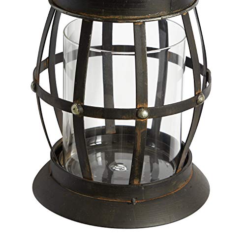 Metal Pillar Wall Sconce in Lantern Style