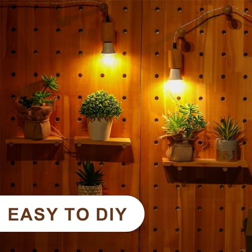 10ft Wood Rustic Rope Pendant Light Kit