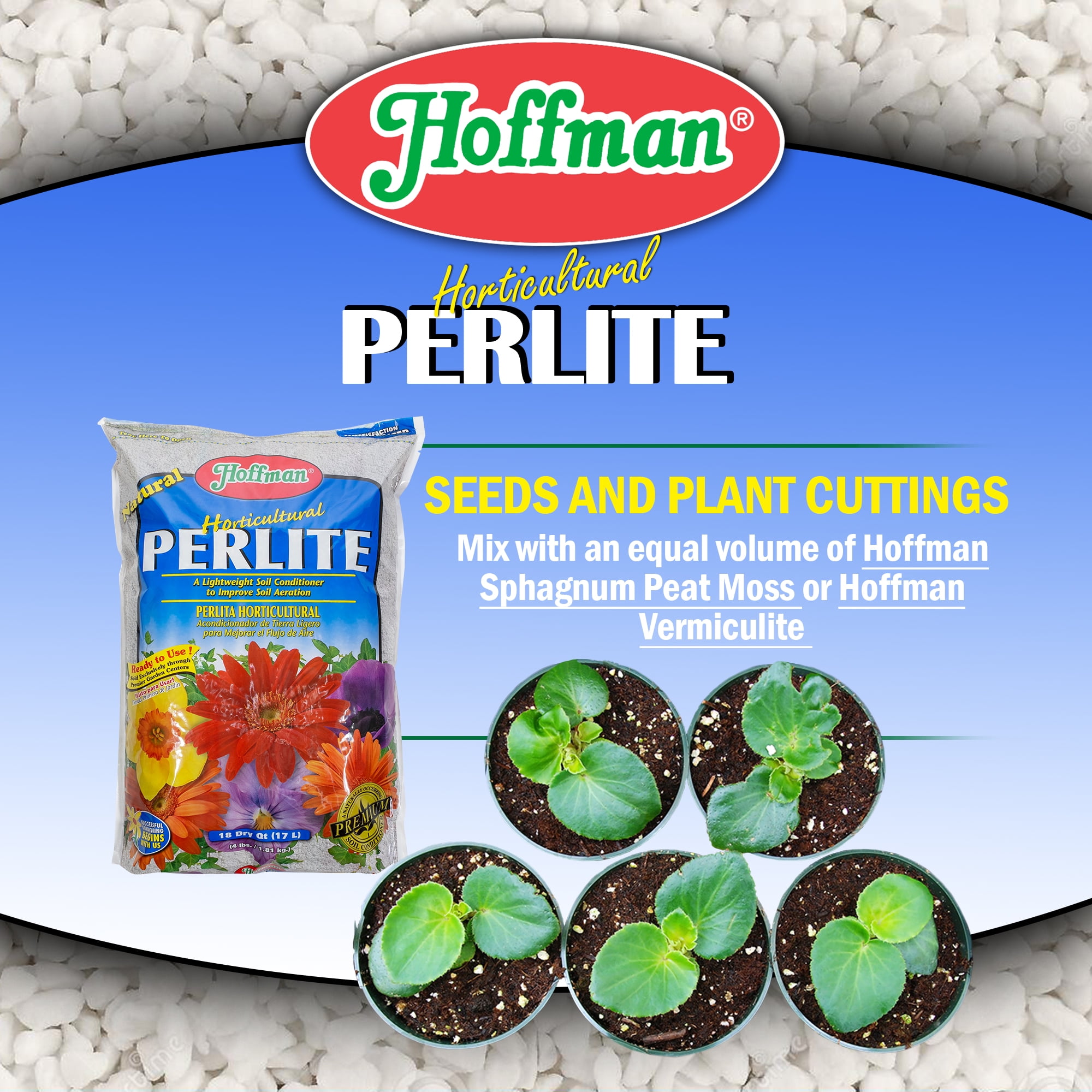 Hoffman 16504 Horticultural Perlite Soil Conditioner, 18 Quarts