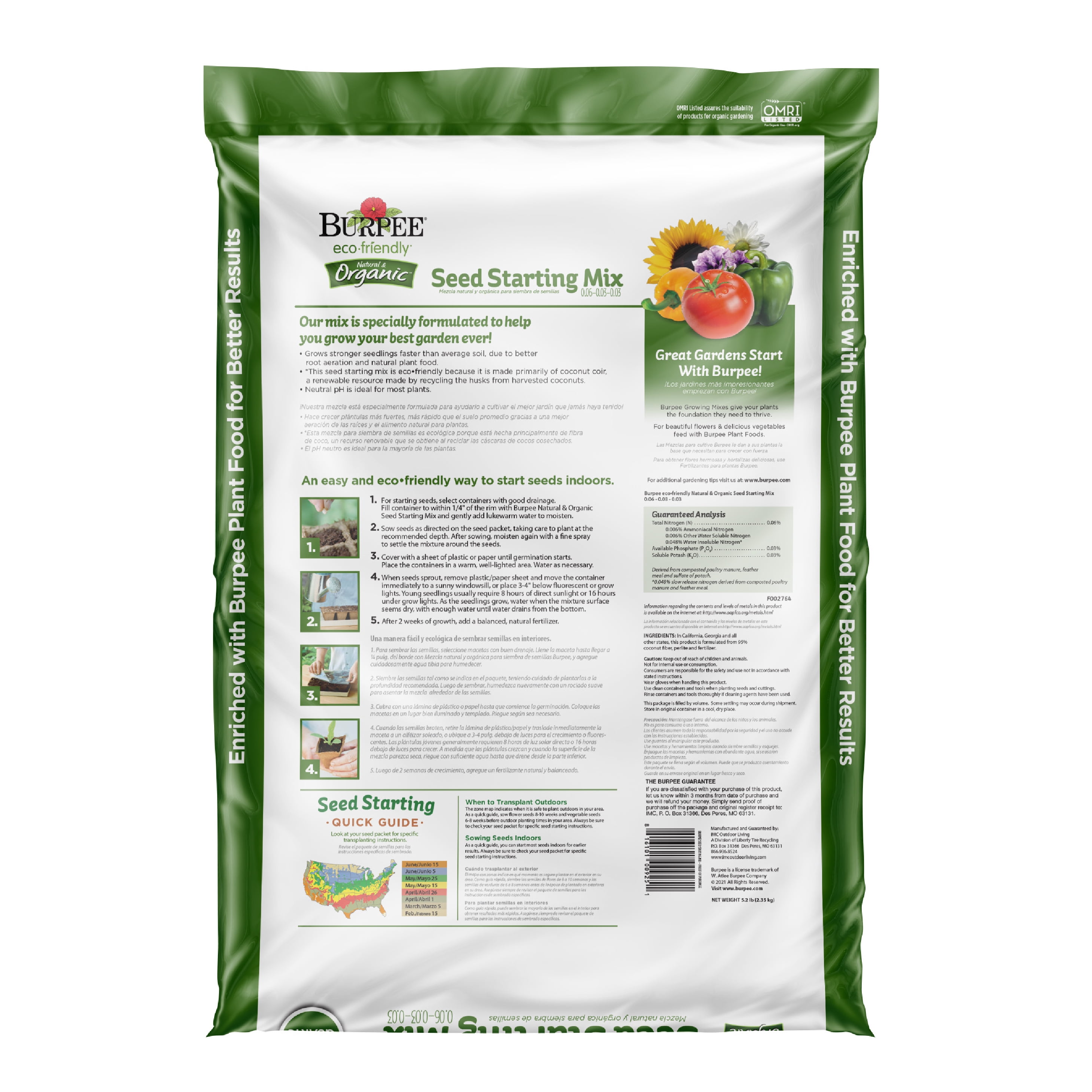 Organic seed starting mix, 16 quart
