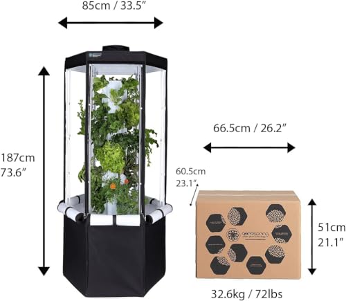 27-Plant Vertical Hydroponics Indoor System with LED Lights
