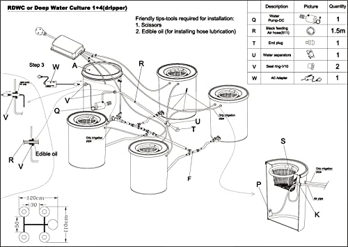 Top Feed Deep Water Culture Hydroponic System Kit