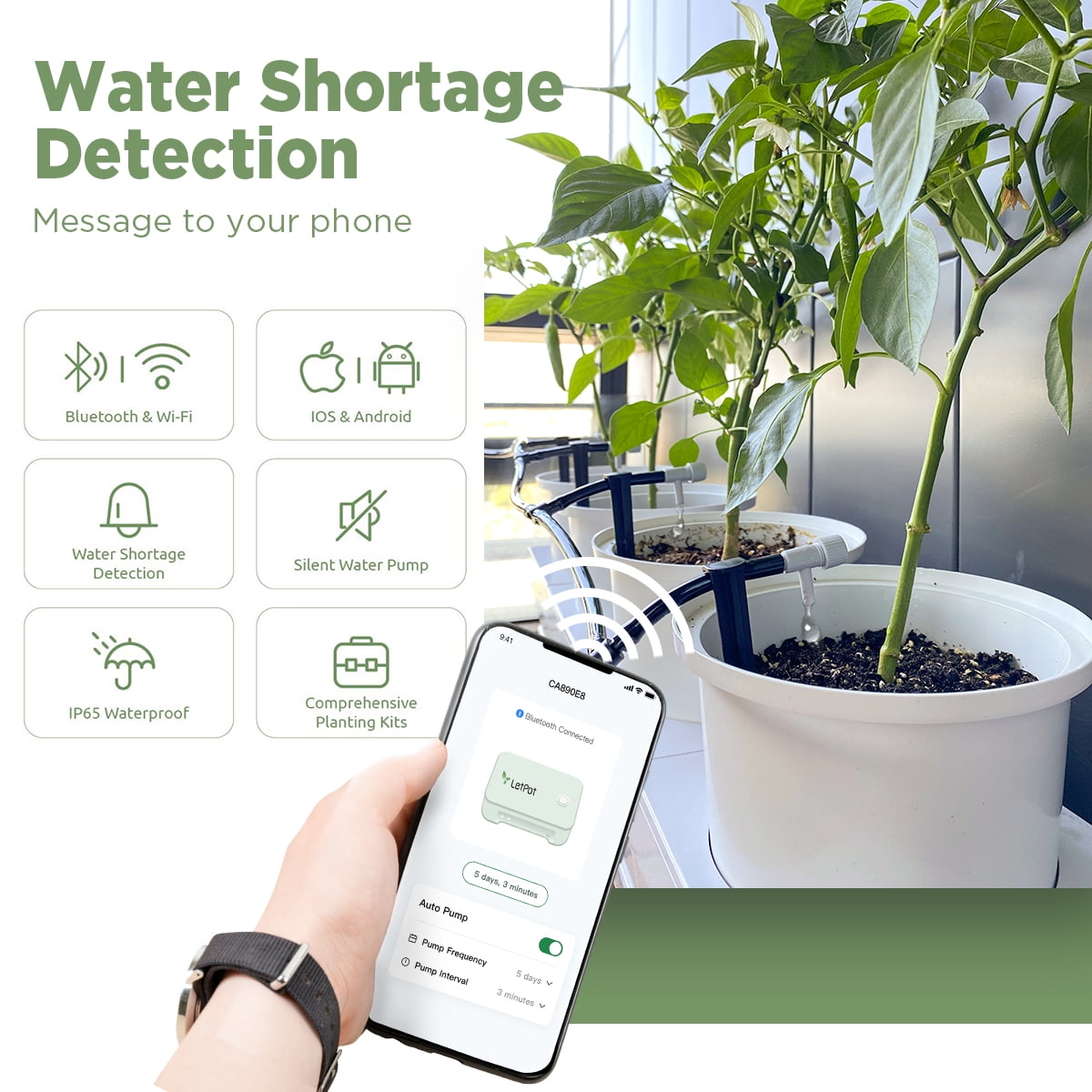 Smart Hydroponic Drip Irrigation Kit with App Control