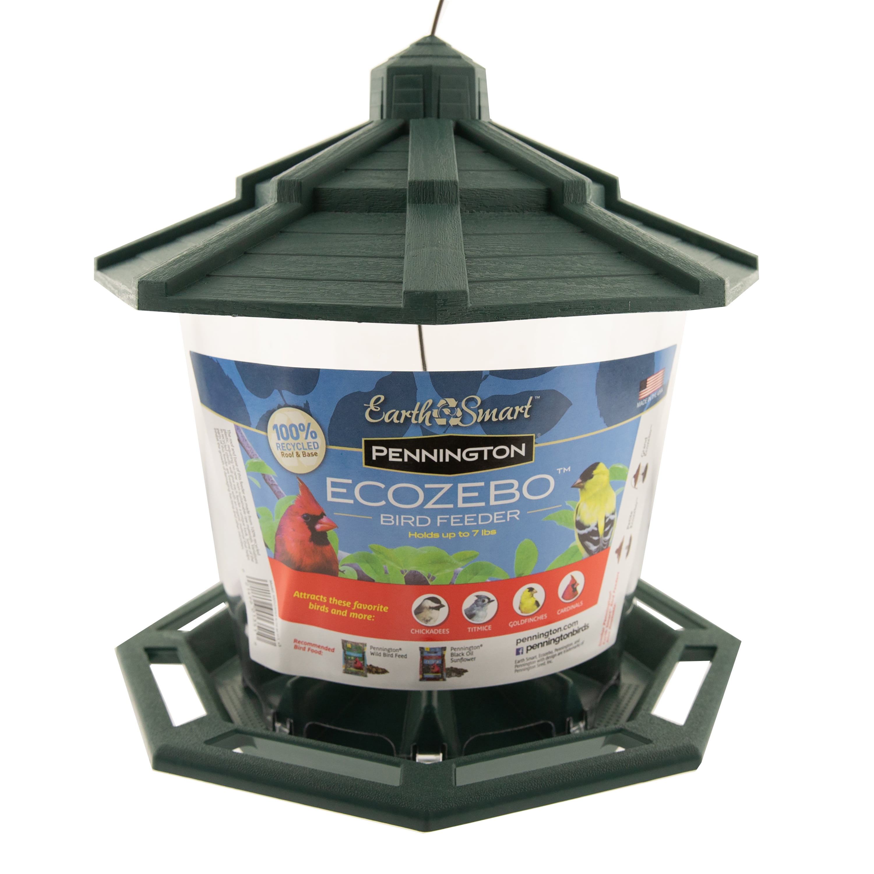 Pennington Green Ecozebo Bird Feeder, 7 lb. Capacity