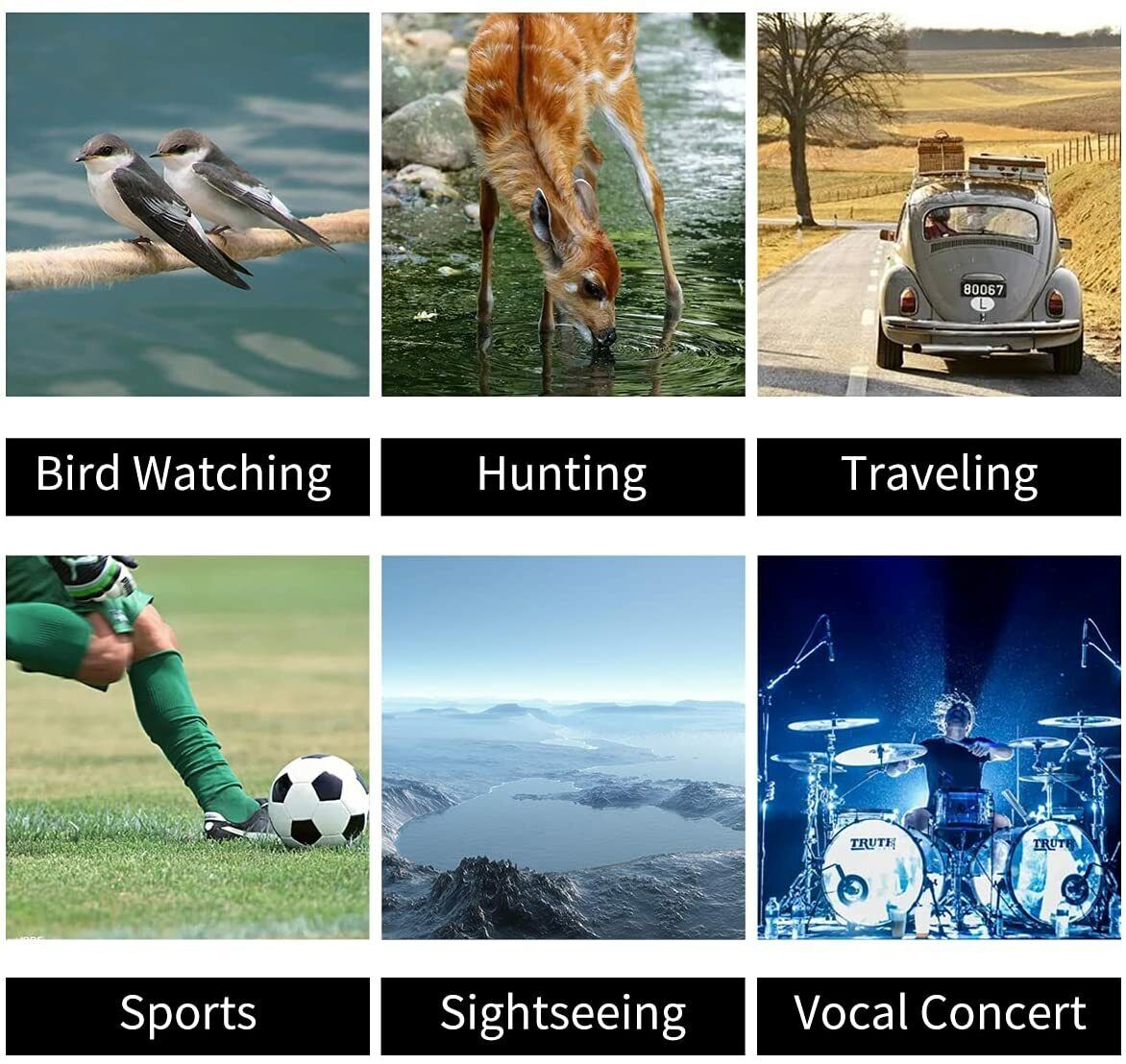 Compact HD Zoom Binoculars for Bird Watching