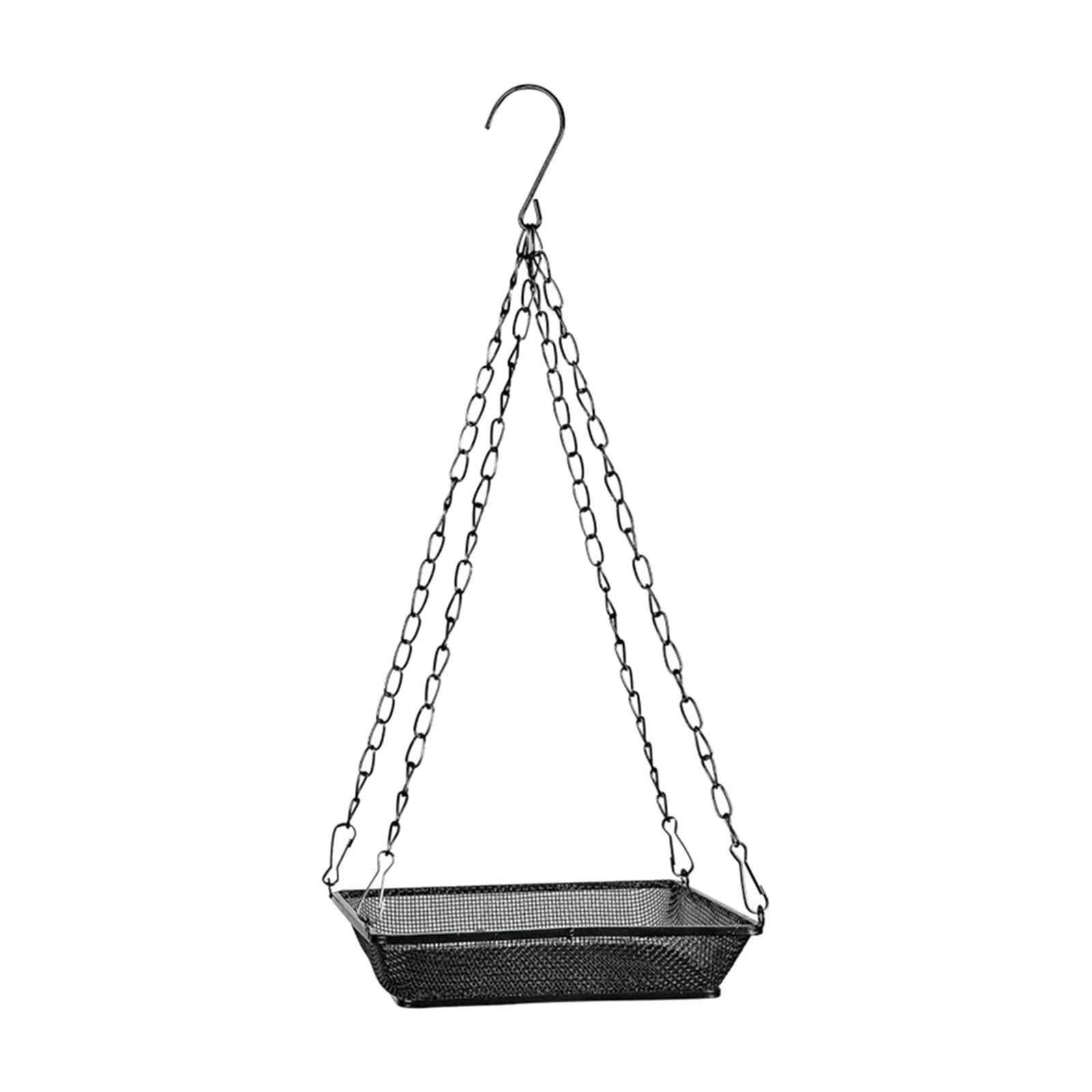 Hanging Bird Feeder with Iron Chains and Metal Mesh