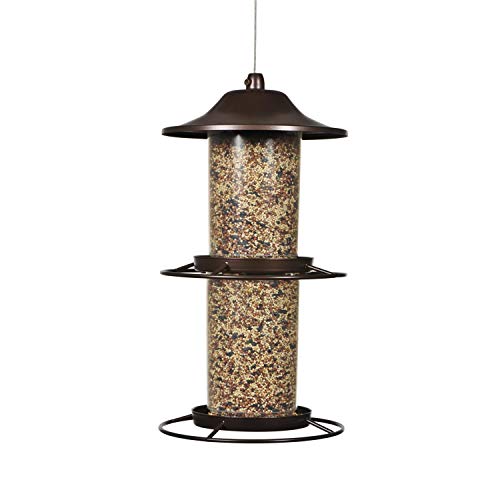 Large 2-Tier Panorama Bird Feeder with Hook