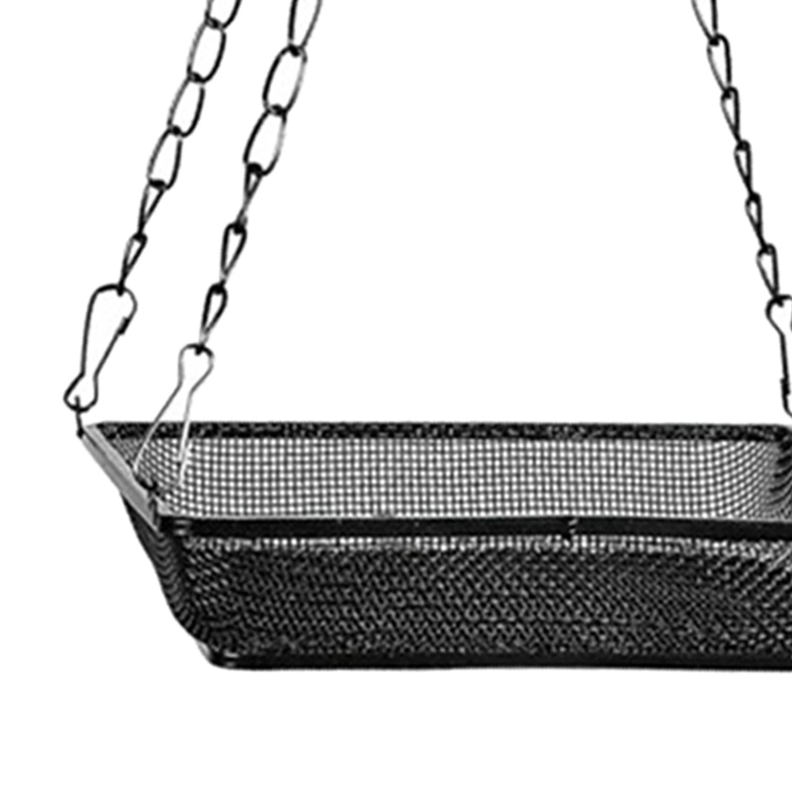 Hanging Bird Feeder with Iron Chains and Metal Mesh