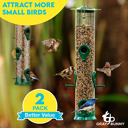 Bird Watching: 2 Pack Tube Bird Feeders, 6 Ports