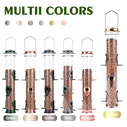 Metal Tube Bird Feeders – 6 Ports, Attract Birds