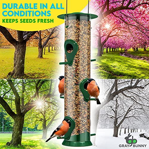 Bird Watching: 2 Pack Tube Bird Feeders, 6 Ports