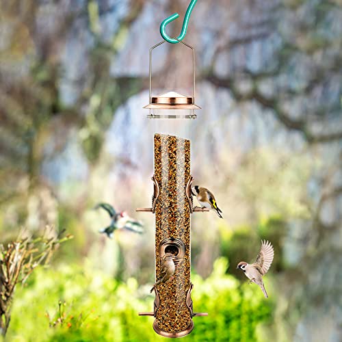 Metal Tube Bird Feeders for Outdoor Bird Watching