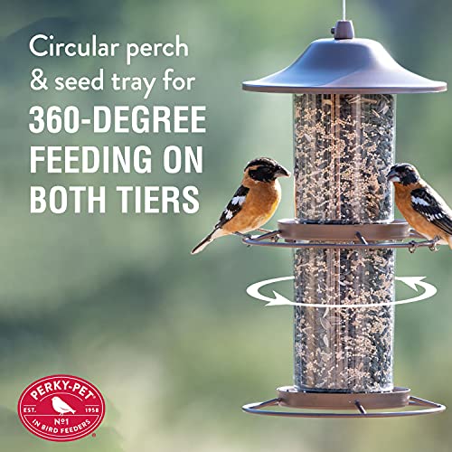Large 2-Tier Panorama Bird Feeder with Hook