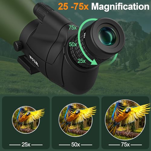 25-75X80 HD Spotter Scope with Tripod for Bird Watching