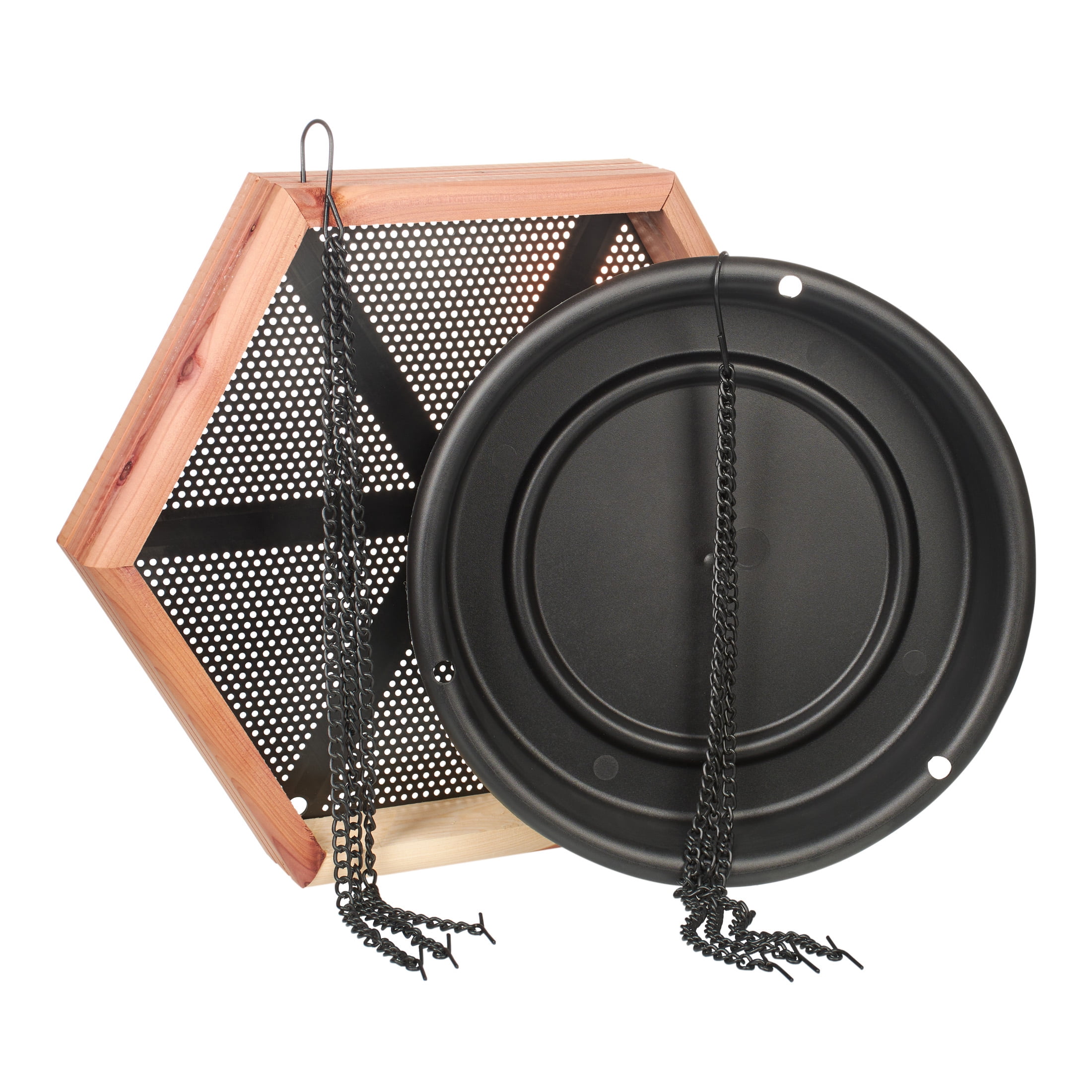 Pennington Red Cedar 2-in-1 Bird Bath & Feeder