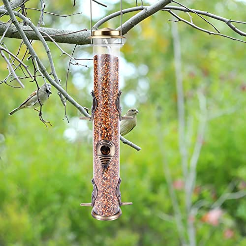 Metal Tube Bird Feeders – 6 Ports, Attract Birds